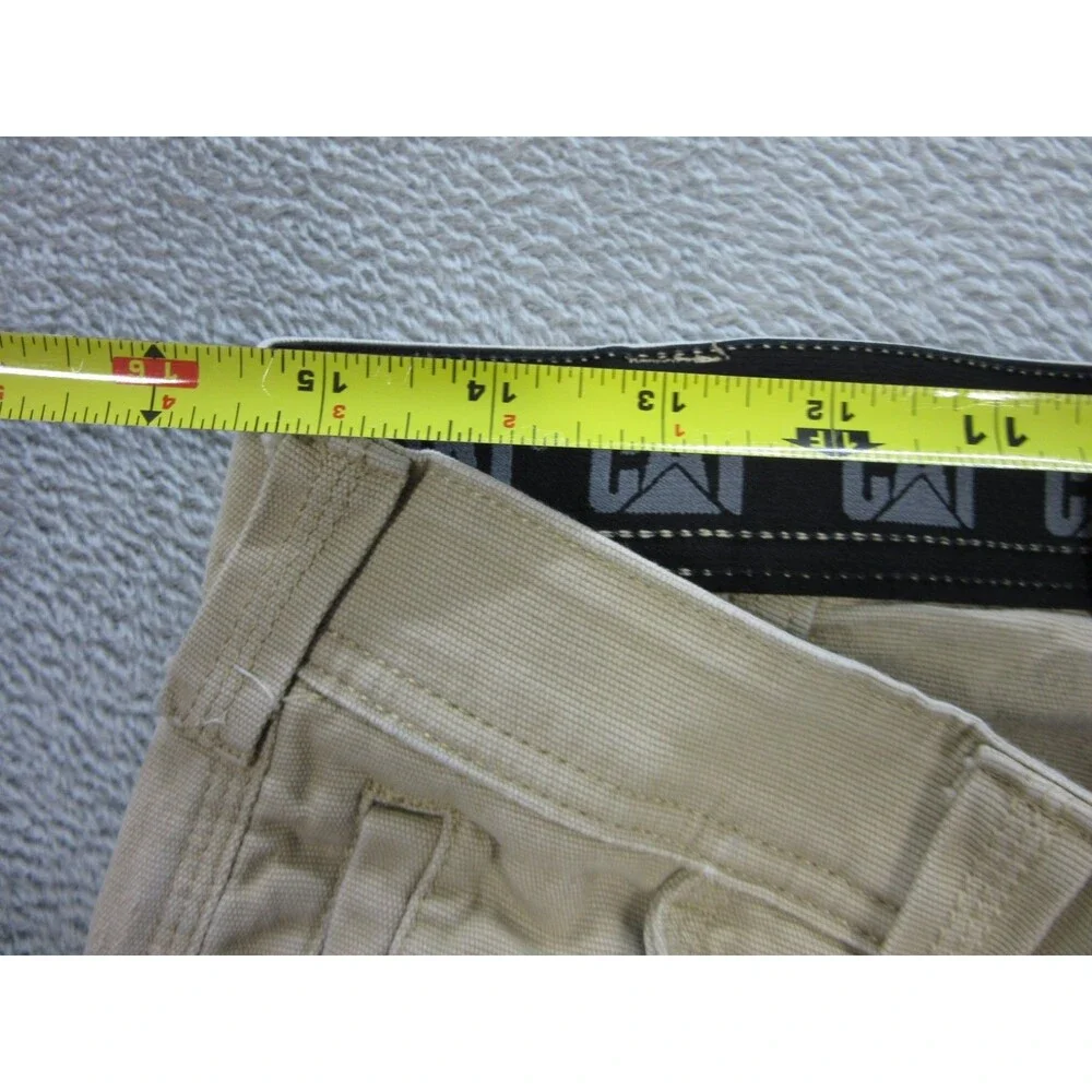 CAT Work Pants Mens 34x29 (Fits 30x27) Straight Fit Durable Utility Beige